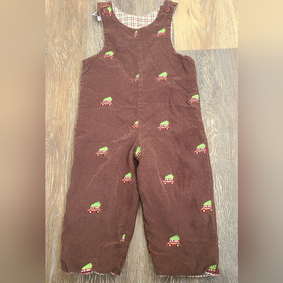 Just Ducky Christmas Overalls Size 12mo - Picture 1 of 4